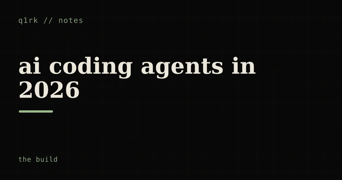 ai coding agents in 2026: what they actually build (and where you still drive)