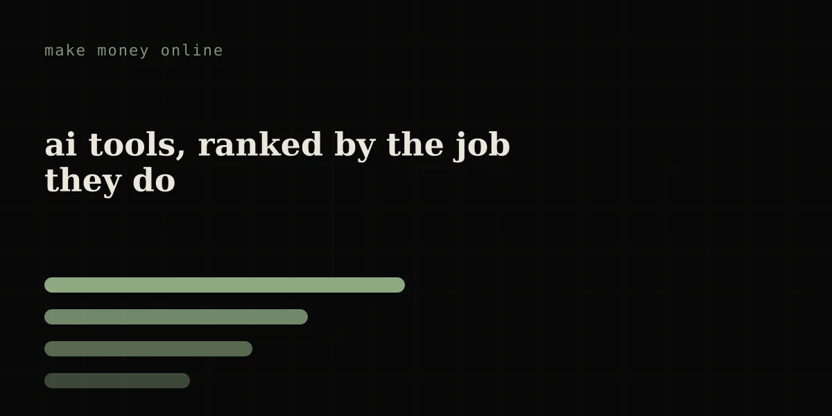 a ranked board of ai tools by job