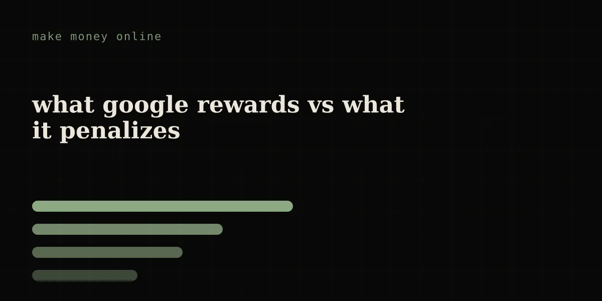 what google rewards vs penalizes for ai content