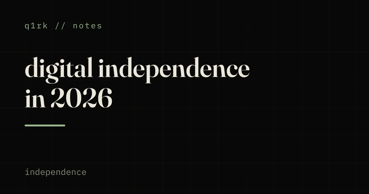 digital independence in 2026 (own your platform, own your reach)