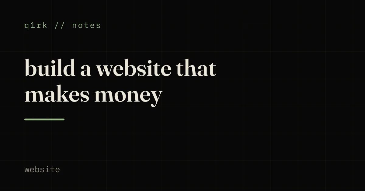 how to build a website that actually makes money in 2026