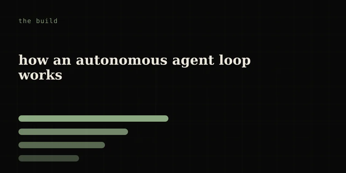 how an autonomous ai agent loop works