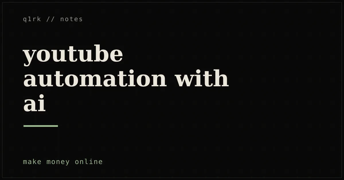 youtube automation with ai in 2026: faceless channels, explained honestly